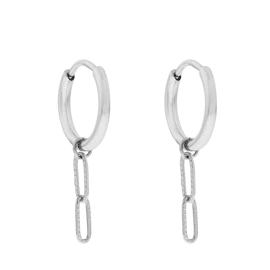 Earrings small with pendant ovals / Essentialistics